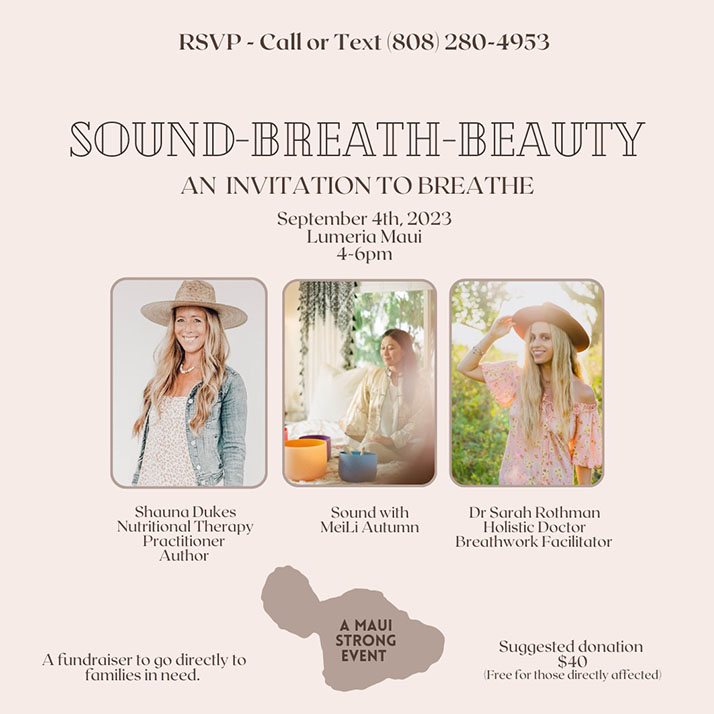 Naturopath Maui HI Sarah Rothman An Invitation To Breathe Naturopath Maui HI Sarah Rothman An Invitation To Breathe